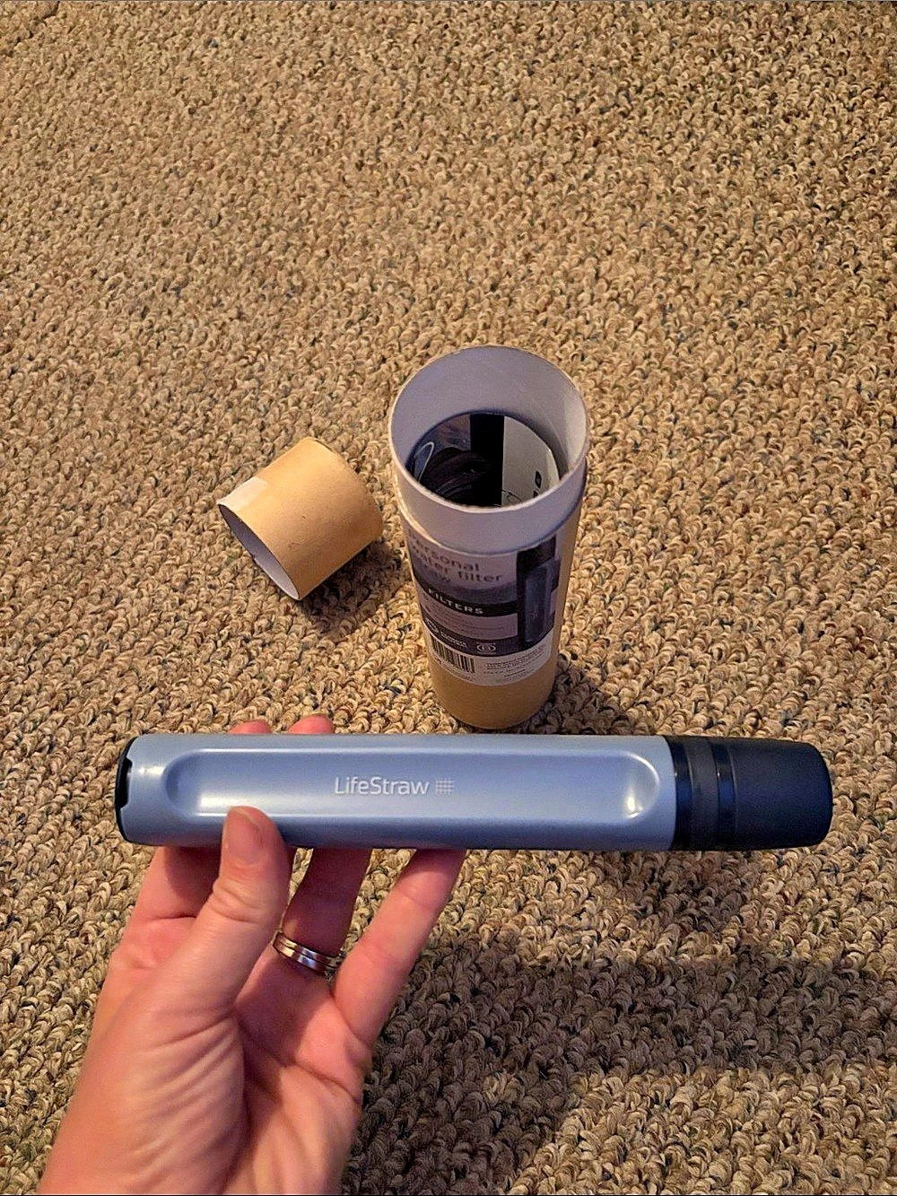 LifeStraw Peak Series Personal Water Filter Straw Gray & Black